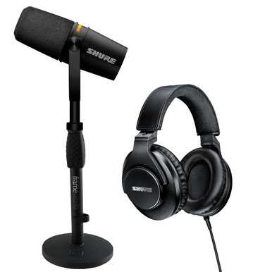 Illustrative image of: BSW Shure MV7+ SRH440A Package: Shop by Category;;Microphones;;Shure;;USB Microphones: Shure MV7+ SRH440A Package