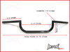Black Cafe Racer Clubman Steel Handlebars - 7/8 (22mm)