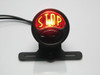 Black Vintage "STOP" Universal Motorcycle Stop-Brake  / Tail Light - Bulb Type