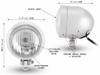 4.5" Chrome Motorcycle Headlight | Bottom Mount | H4  Halogen