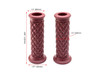 Brown Diamond Cut Handlebar Grips | 7/8" (22mm) Motorcycle Grip | Comfy