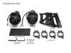 Motorcycle Black Dual Stacked Slicer Grill Streetfighter Projector Headlight Set - Fits Fork Sizes 32 - 59mm