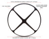 Motorcycle Headlight Guard Cover Cross Design 7 inch Black CNC Aluminum