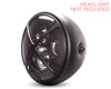 Motorcycle Headlight Guard Cover Cross Design 7 inch Black CNC Aluminum