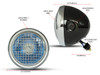 6 inch Motorcycle Headlight | Mesh Grill | Glass lens | Scrambler Style