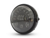 7 inch LED Motorcycle Headlight | with Integrated turn signal | Black Steel Bucket