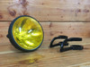 7 inch Motorcycle Headlight w/bracket | H4 Yellow - Clear Lens | All Metal Bucket