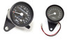 Motorcycle Speedometer / Tachometer Cluster Kit  black mini 2.5 dia.