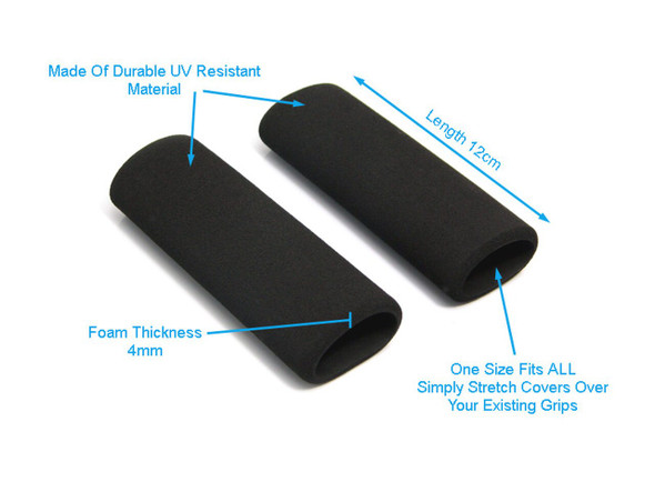 Black Foam Grip | Motorcycle Foam Grip | Comfy
