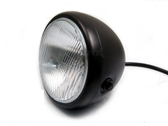 Retro steel motorcycle headlight