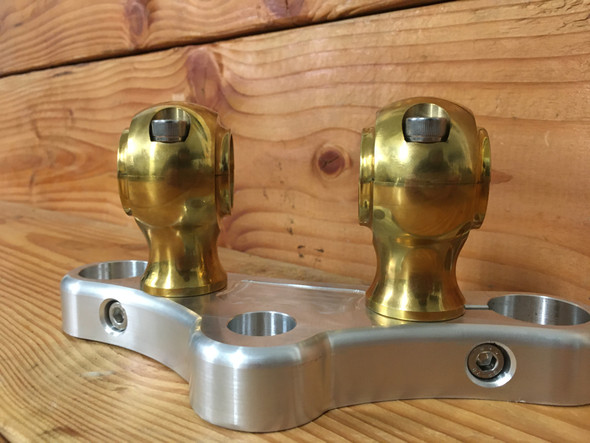 Solid Brass Motorcycle Handlebar Riser | 1 one Inch 25mm Bars | 2" riser