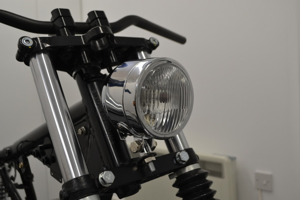 4.5" Chrome Motorcycle Headlight | Bottom Mount | H4  Halogen