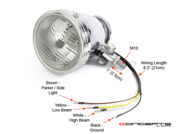 4.5 inch universal alloy vintage style headlight