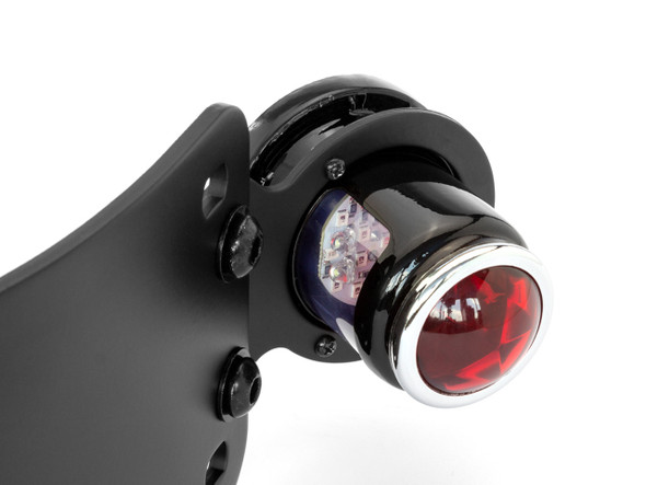 Side Mount Motorcycle Stop Light - Taillight | Axle Mount License Plate Mount w/taillight