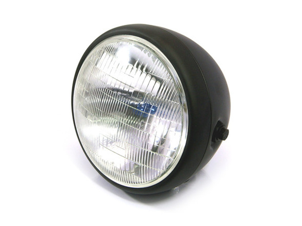 7 inch  Halogen Black Motorcycle Headlight Steel