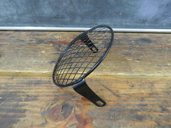 Side Mount Headlight Mesh Grill |  Motorcycle Wire Mesh Guard | Easy Install