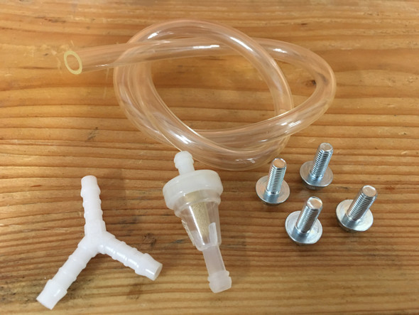 Mikuni Twin Carburetor Mounting kit | Mikuni Carburetor Filters | Y fitting | Fuel Line | Bolts