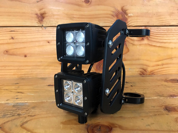 Motorcycle LED Headlight w/brackets | DayMaker mini | Dual light bar |