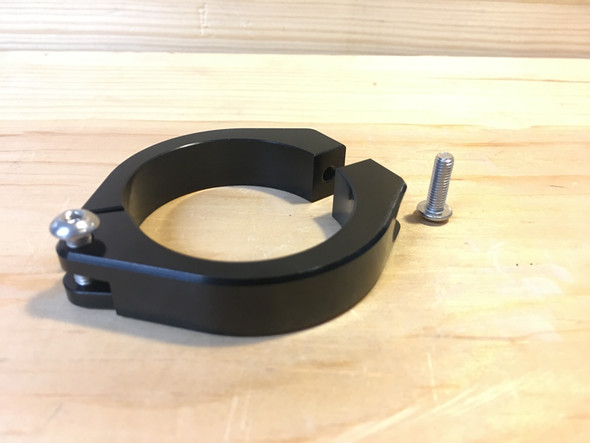 “CNC Machined Aluminum Headlight Bracket in Black Anodized Finish,” “Universal Motorcycle Headlight Bracket 32mm to 59mm.