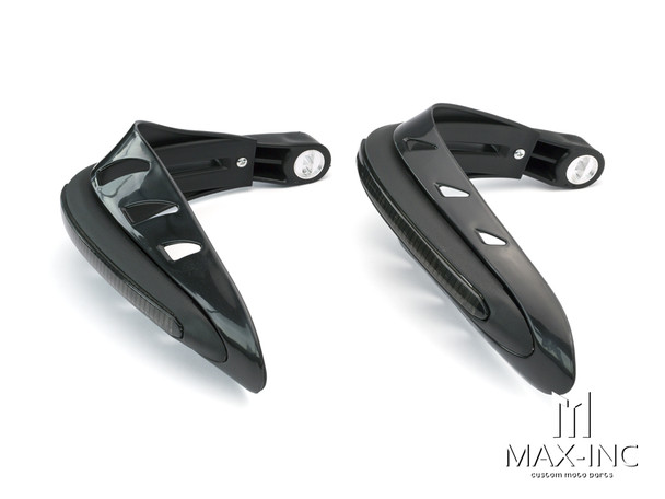 Black Universal Hand Guards with Integrated LED Daytime Running Lights