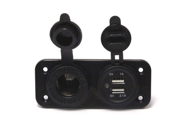 USB twin outlet mount and auxiliary