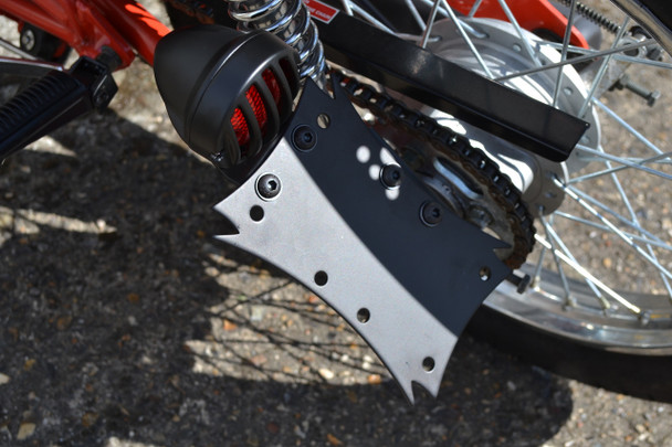 Motorcycle Side Axle Mount License Plate Holder Tail Light | LED Stop Tail Light