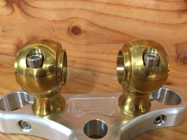 Solid Brass Motorcycle Handlebar Riser | 1 one Inch 25mm Bars | 2" riser