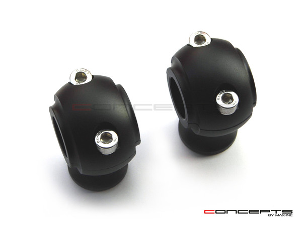 Matte Black Billet Aluminum Old School Harley Davidson Cafe Racer Risers - 1" Motorcycle handlebars