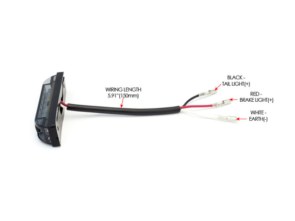 4" Cafe Racer Flush Mount LED Stop | Tail Light | Smoked Lens