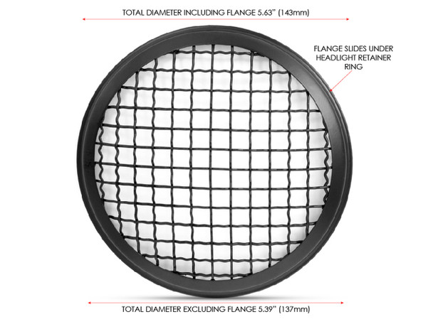 Harley Davidson 5.75 inch headlight mesh grill
