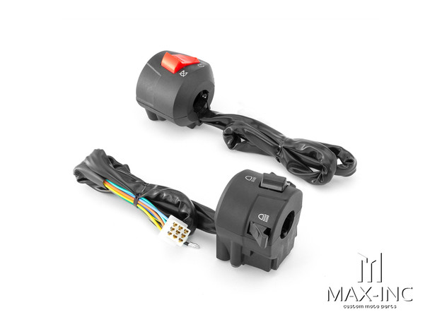 Switch Gear | Black ABS Motorcycle Control Switch Set L\R  |  22mm Bars