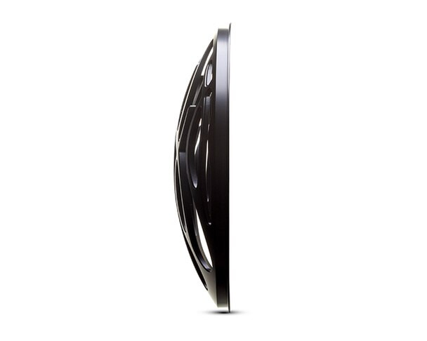 Motorcycle or Car 7 inch headlight guard cover Flame Grill Design | Black CNC Aluminum |