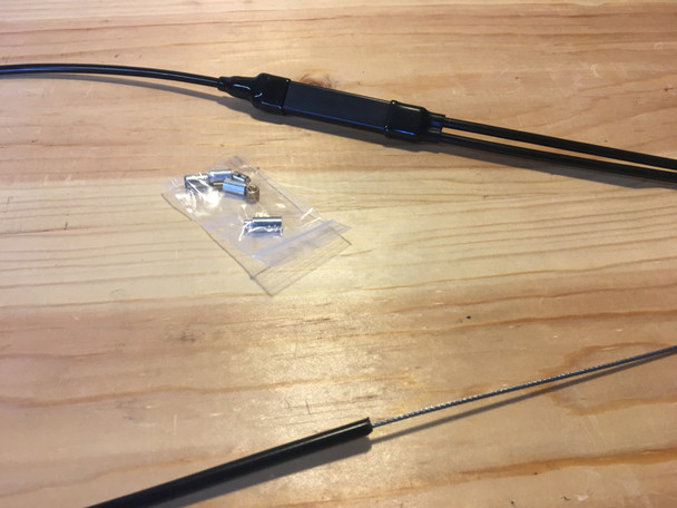 Universal 2 into 1 Motorcycle throttle cable for any dual carb set up.