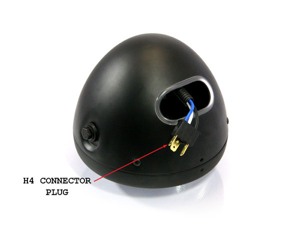 7 inch  Halogen Black Motorcycle Headlight Steel