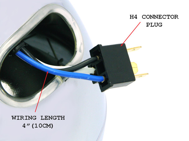 h4 glass lens headlight