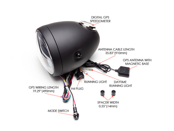 teardrop motorcycle headlight