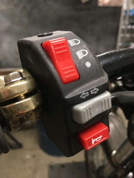 Hi/Lo | Horn | Turn Signal | Motorcycle Handlebar Switch | 7/8ths Thin |