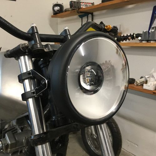 Motorcycle Projector Black  Bucket LED Headlight Motorcycle