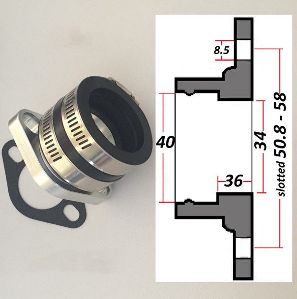 50.8mm to 58 MM Aluminums Mikuni Intake