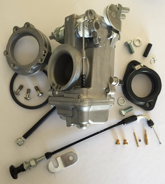 This Mikuni HSR42 Easy Kit suits all Harley Davidson Panhead and Knucklehead models when using a two bolt manifold.