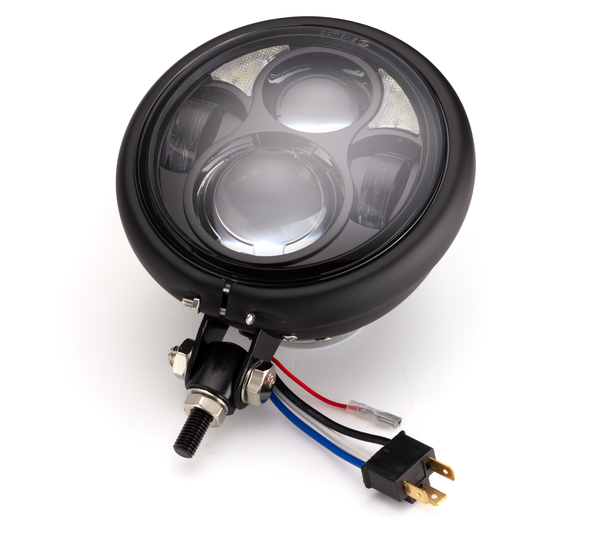 Harley Davidson | 5.75" Headlight Bates Style | LED Daymaker |  Matte Black |