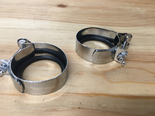 Chrome Intake Manifold Seal Clamp Set Kit Harley Panhead Ironhead Sportster
