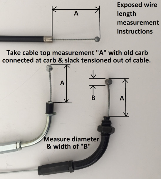 Single Pull Motorcycle Throttle cable | Mikuni TM VM Cable | 10mm MM Threaded