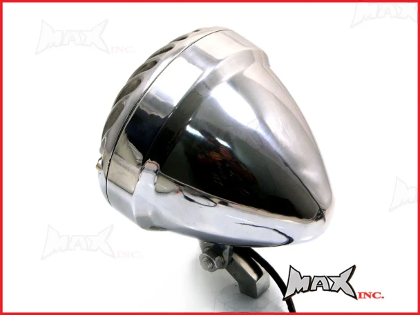 6.5" Polished chrome Aluminum Universal Prison Bar Headlight 3