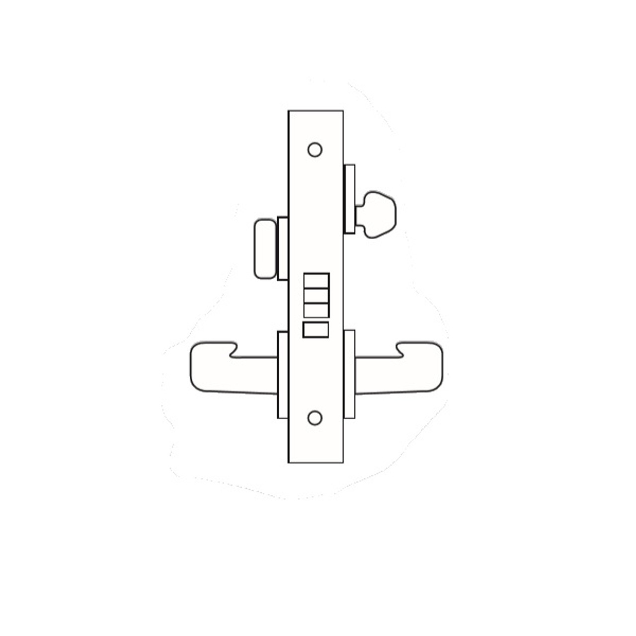 Sargent 8200 Series - (8236) Closet Lock Function Escutcheon Trim