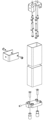 Fitting Set for 1654/4954 Mullion - Von Duprin