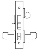 8200 Series Heavy Duty Mortise Lockset, Dormitory/Exit (8245) Function, Lockbody Only - Sargent