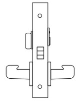 8200 Series Heavy Duty Mortise Lockset, Privacy Bath/Bedroom (8265) Function, Lockbody Only - Sargent