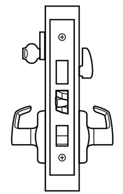 ML2048 Heavy Duty Mortise Lockset, Trim Kit ONLY, Entrance/Apartment (F08/10) Function - Corbin Russwin