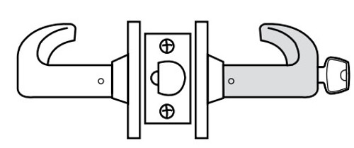 10-Line Cylindrical Lock Lockbody, Storeroom/Closet (04) Function *DISCONTINUED* - Sargent